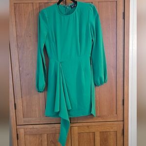 Lulu's Vibrant Green Long Sleeve Dress